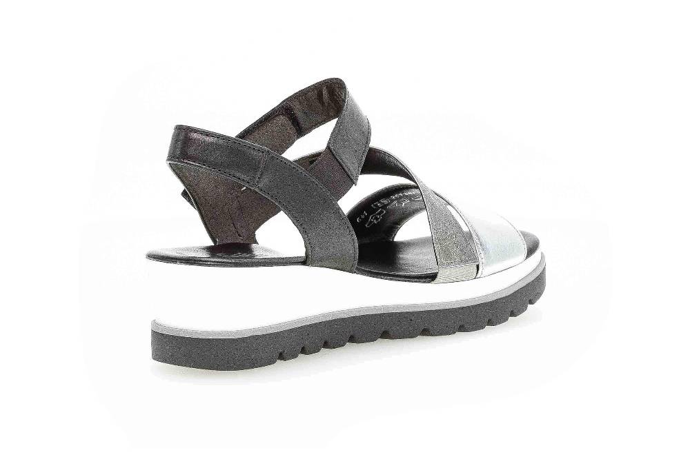 Gabor Casual Sandaletten In Übergrößen Mehrfarbig 64.641.61 Große Damenschuhe