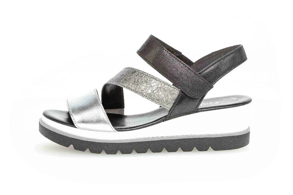 Gabor Casual Sandaletten in Übergrößen Mehrfarbig 64.641.61 große Damenschuhe