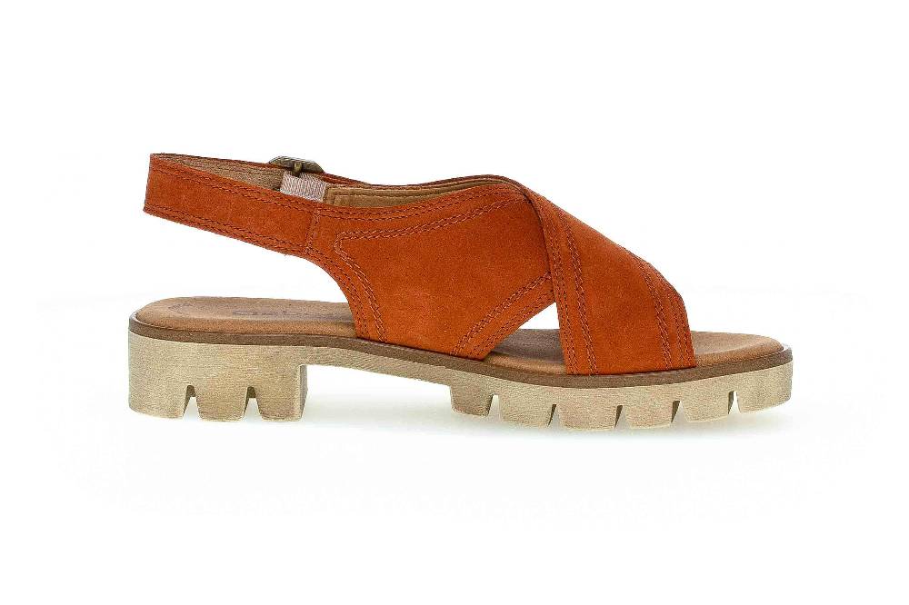 Gabor Casual Sandaletten In Übergrößen Rot 64.671.15 Große Damenschuhe