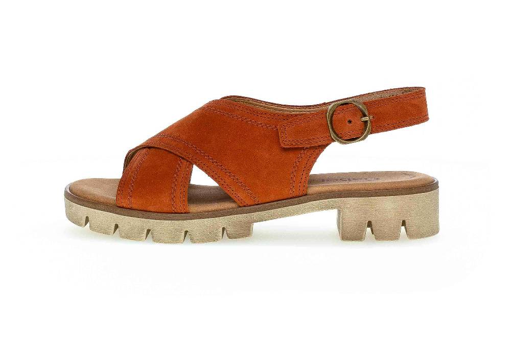 Gabor Casual Sandaletten in Übergrößen Rot 64.671.15 große Damenschuhe