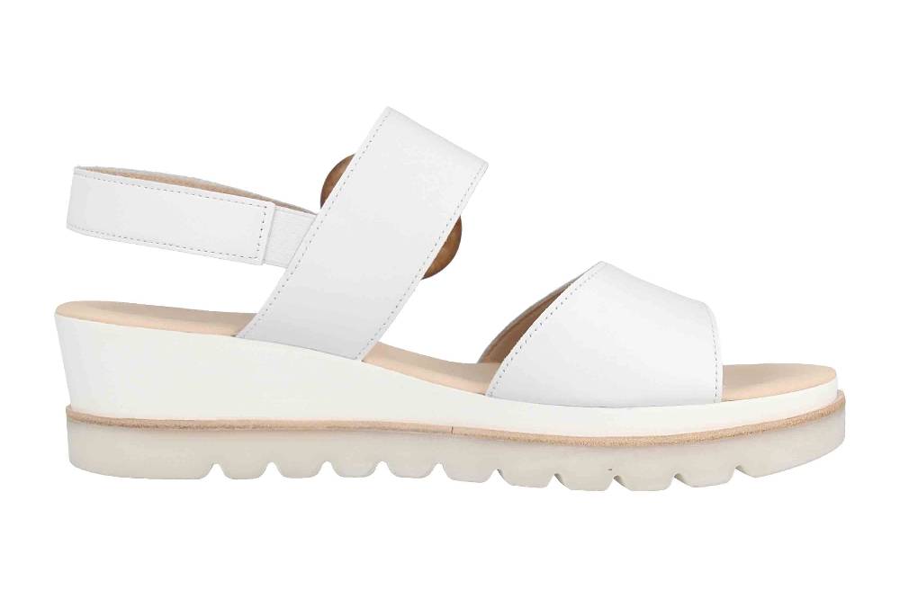 Gabor Casual Sandaletten In Übergrößen Weiß 64.645.21 Große Damenschuhe