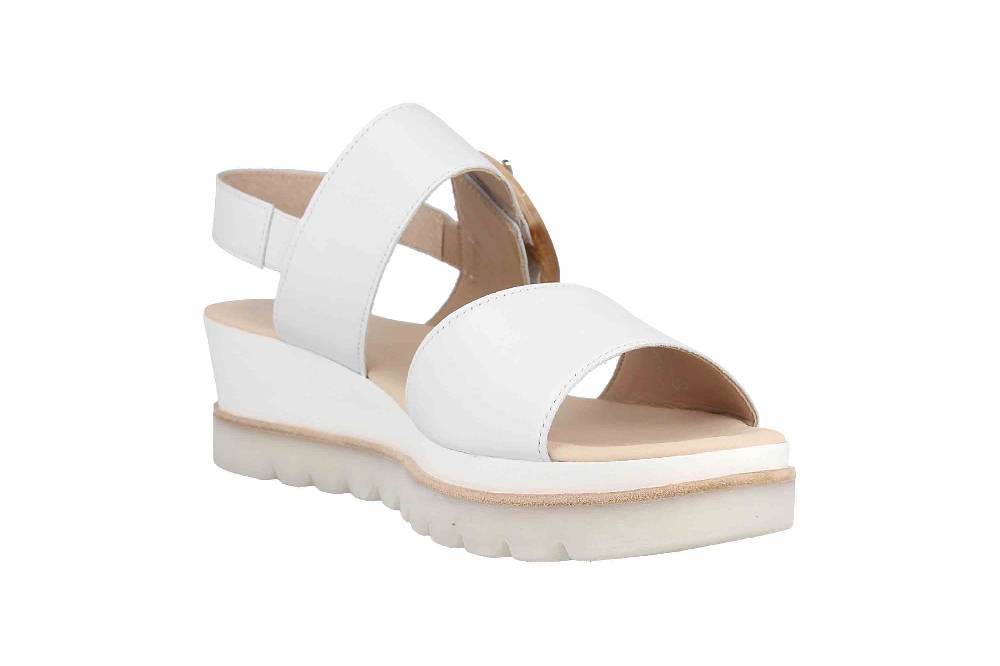 Gabor Casual Sandaletten In Übergrößen Weiß 64.645.21 Große Damenschuhe