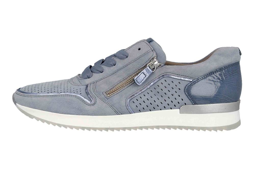 Gabor Casual Sneaker in Übergrößen Blau 24.422.16 große Damenschuhe