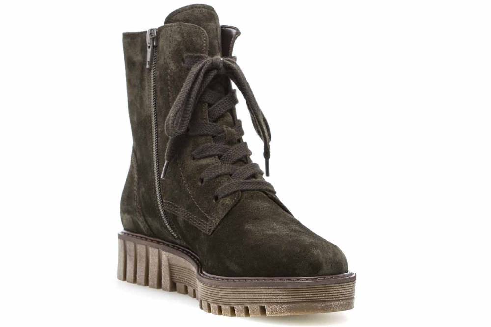 Gabor Casual Stiefeletten In Übergrößen Grün 94.812.31 Große Damenschuhe