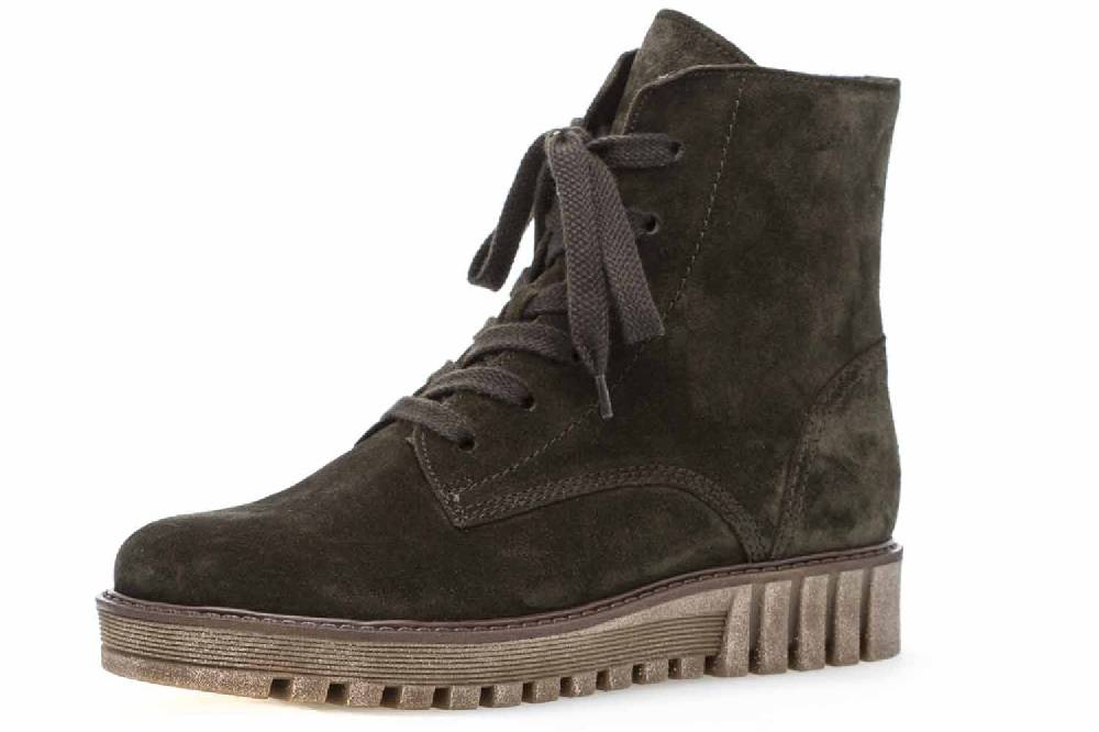 Gabor Casual Stiefeletten in Übergrößen Grün 94.812.31 große Damenschuhe