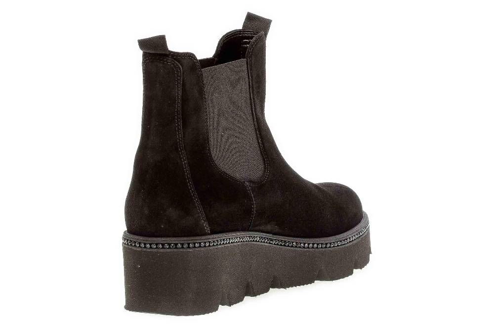 Gabor Casual Stiefeletten In Übergrößen Schwarz 34.720.17 Große Damenschuhe