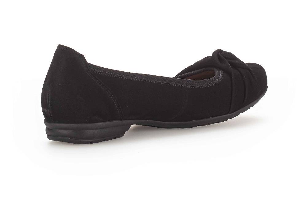 Gabor Comfort Ballerinas In Übergrößen Schwarz 02.643.47 Große Damenschuhe