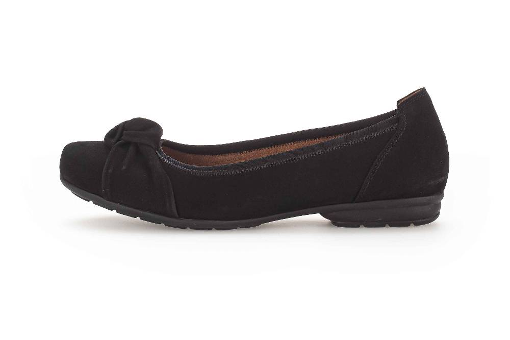 Gabor comfort Ballerinas in Übergrößen Schwarz 02.643.47 große Damenschuhe