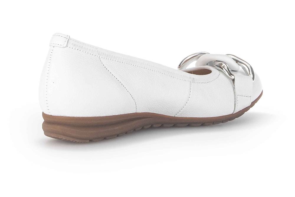 Gabor Comfort Ballerinas In Übergrößen Weiß 22.625.50 Große Damenschuhe