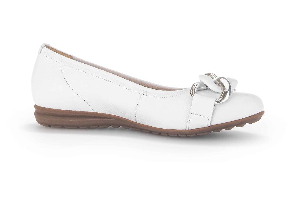 Gabor Comfort Ballerinas In Übergrößen Weiß 22.625.50 Große Damenschuhe
