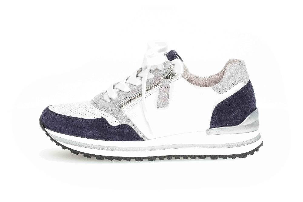 Gabor Comfort Basic Halbschuhe in Übergrößen Weiß 66.528.51 große Damenschuhe