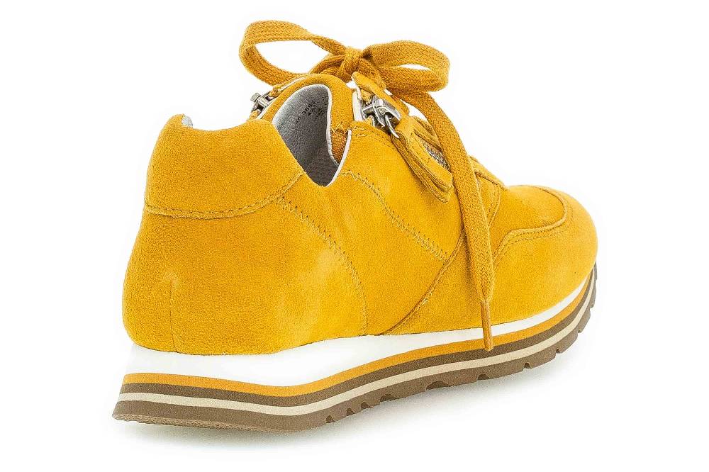 Gabor Comfort Basic Sneaker In Übergrößen Gelb 46.368.22 Große Damenschuhe