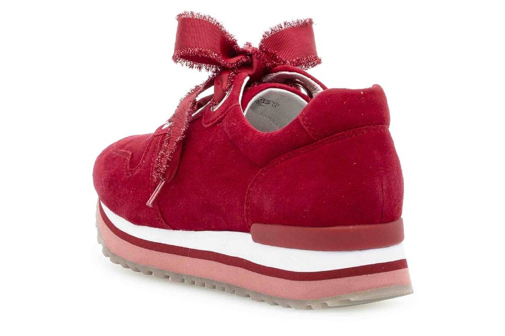 Gabor Comfort Basic Sneaker In Übergrößen Rot 26.445.48 Große Damenschuhe