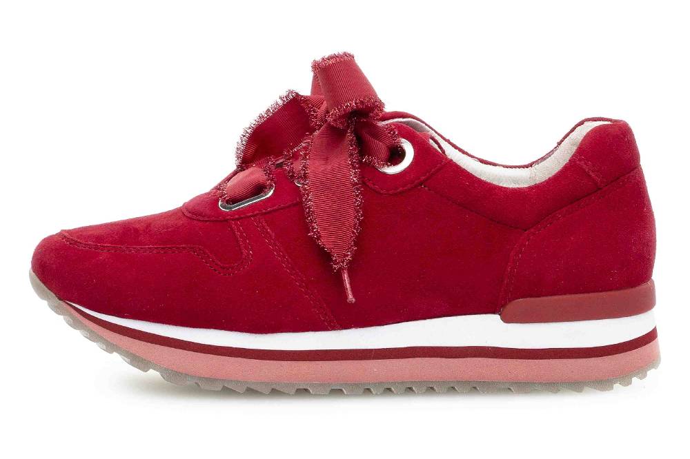 Gabor Comfort Basic Sneaker in Übergrößen Rot 26.445.48 große Damenschuhe