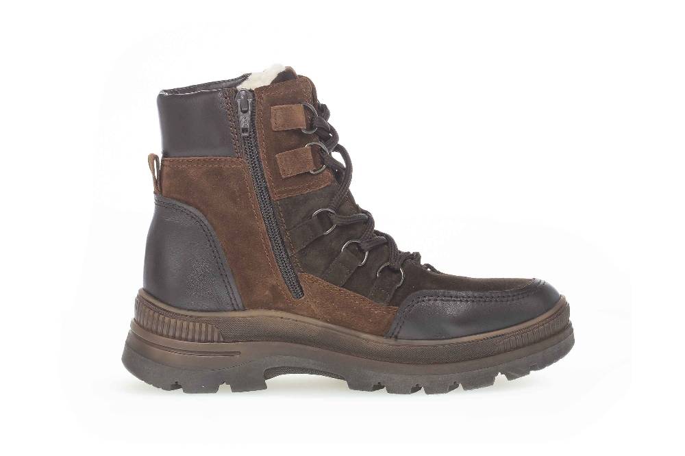 Gabor Comfort Basic Stiefel In Übergrößen Braun 76.575.41 Große Damenschuhe