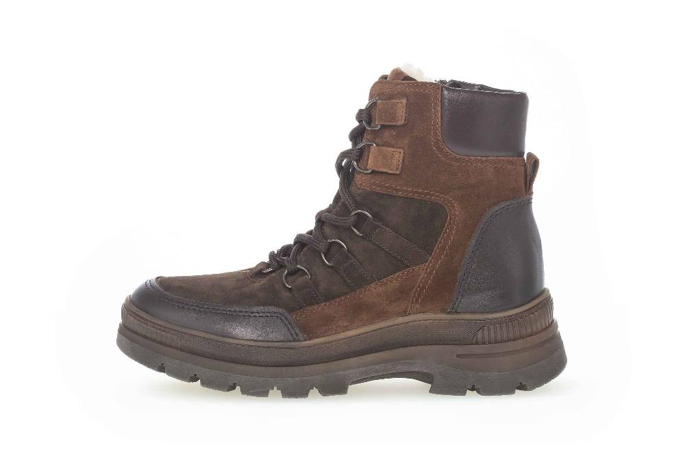 Gabor Comfort Basic Stiefel in Übergrößen Braun 76.575.41 große Damenschuhe