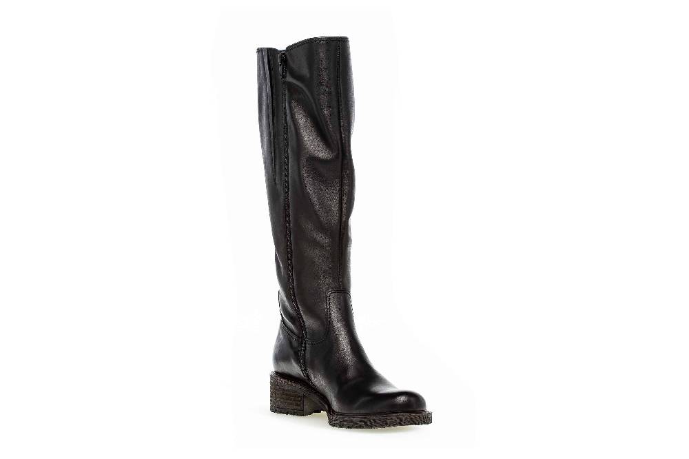 Gabor Comfort Basic Stiefel In Übergrößen Schwarz 76.097.67 Große Damenschuhe