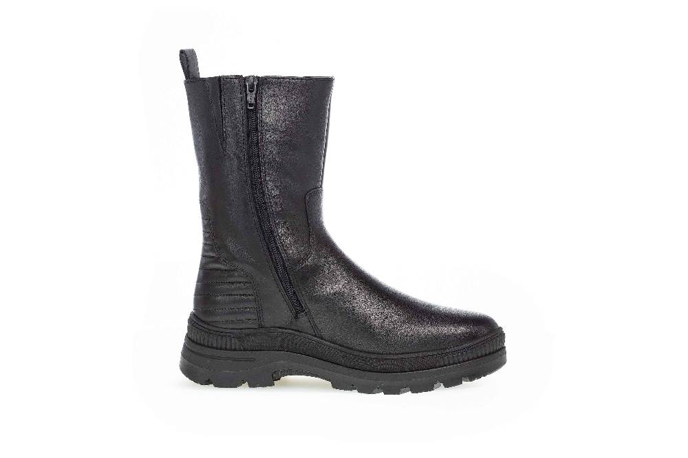 Gabor Comfort Basic Stiefel In Übergrößen Schwarz 76.572.57 Große Damenschuhe