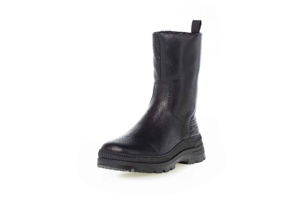 Gabor Comfort Basic Stiefel In Übergrößen Schwarz 76.572.57 Große Damenschuhe