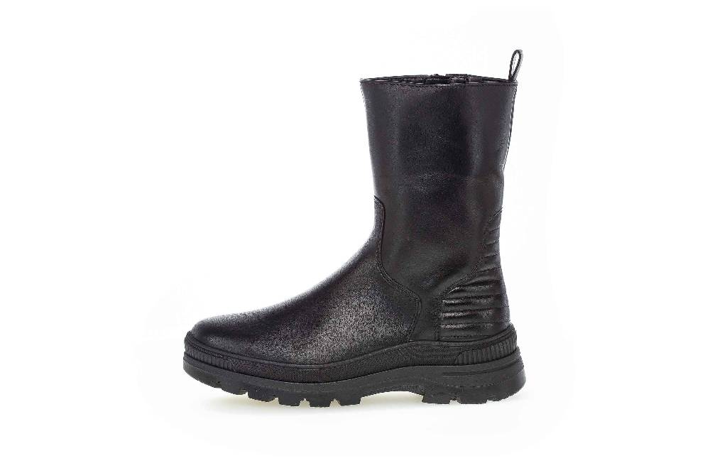 Gabor Comfort Basic Stiefel in Übergrößen Schwarz 76.572.57 große Damenschuhe