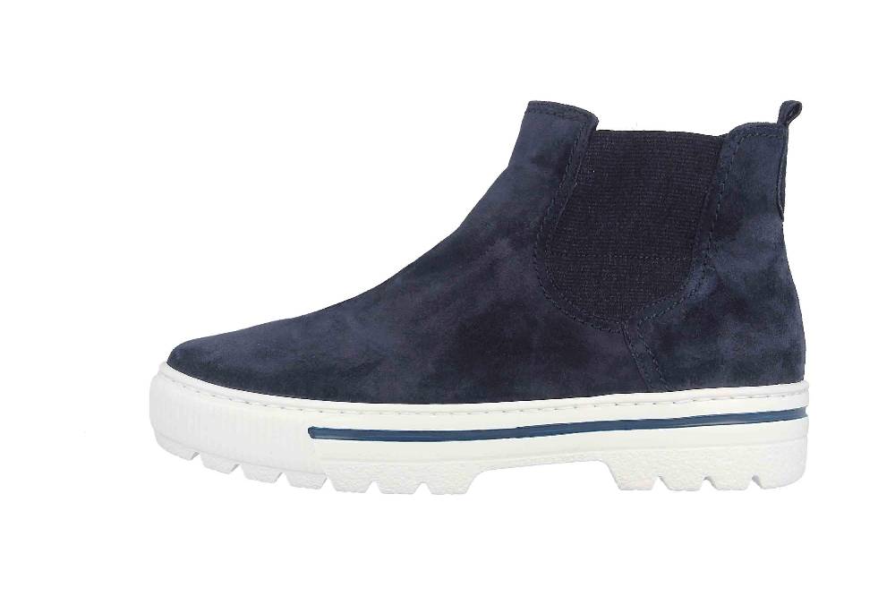 Gabor Comfort Basic Stiefeletten In Übergrößen Blau 56.501.36 Große Damenschuhe