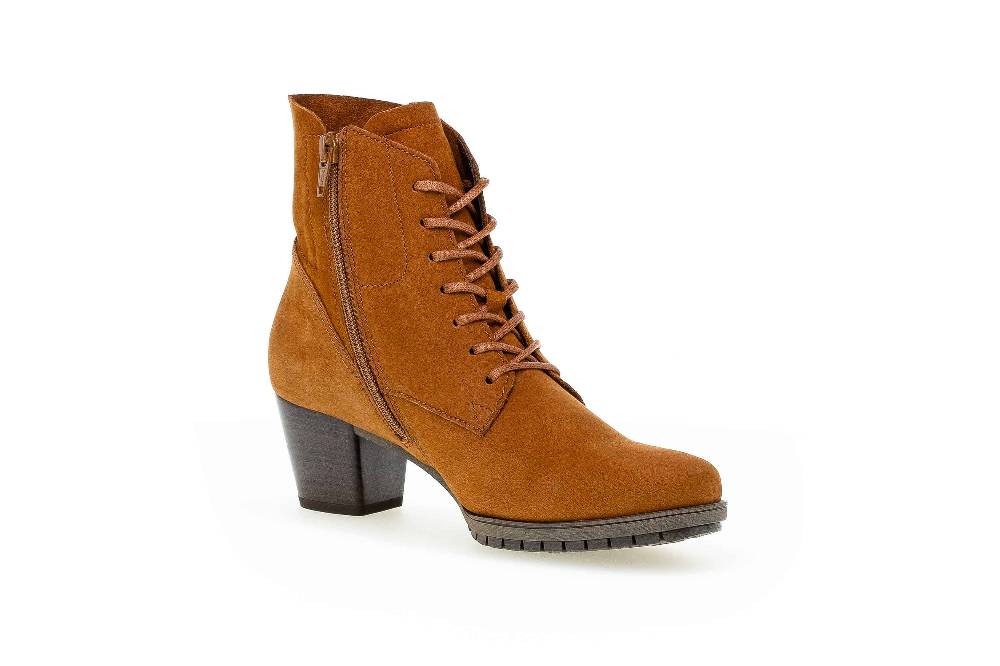 Gabor Comfort Basic Stiefeletten In Übergrößen Braun 76.605.35 Große Damenschuhe