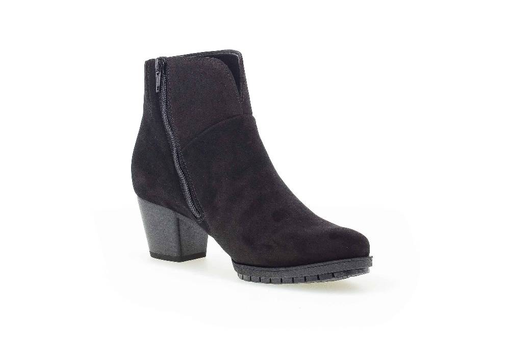 Gabor Comfort Basic Stiefeletten In Übergrößen Schwarz 76.600.47 Große Damenschuhe