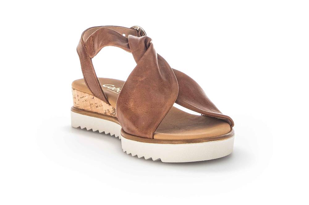 Gabor Comfort Sandaletten In Übergrößen Braun 22.751.53 Große Damenschuhe