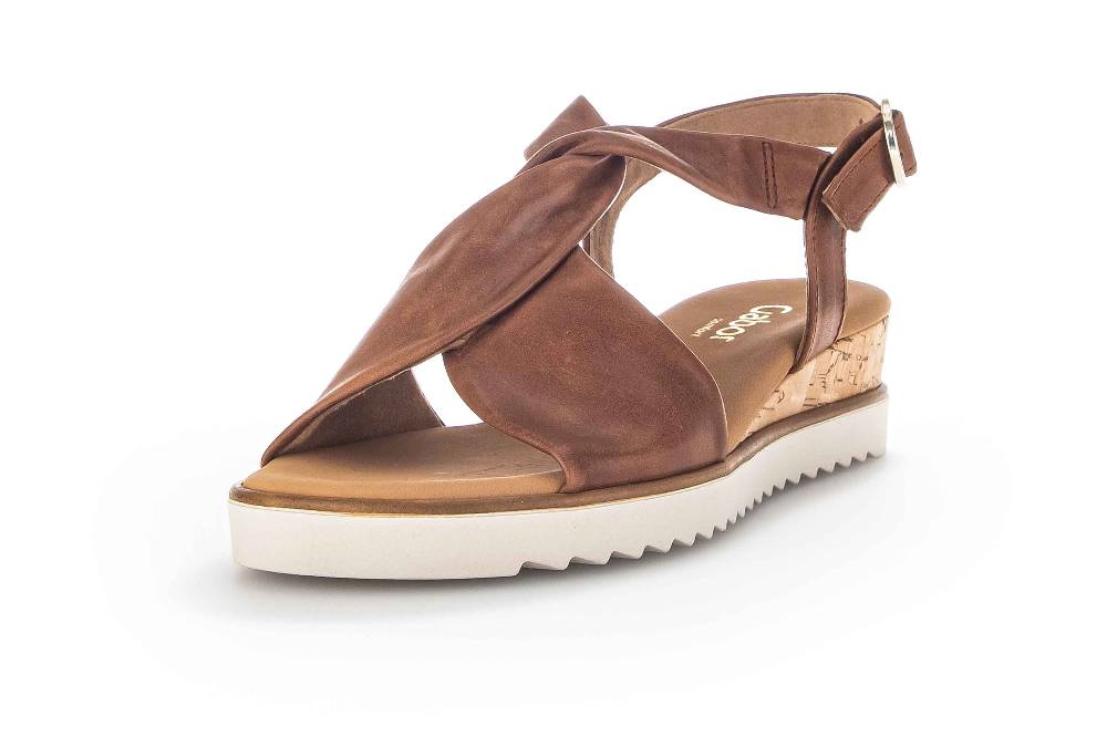 Gabor Comfort Sandaletten In Übergrößen Braun 22.751.53 Große Damenschuhe