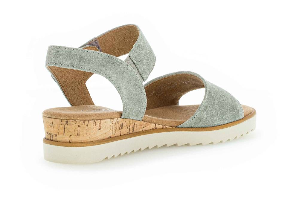 Gabor Comfort Sandaletten In Übergrößen Grau 22.750.40 Große Damenschuhe