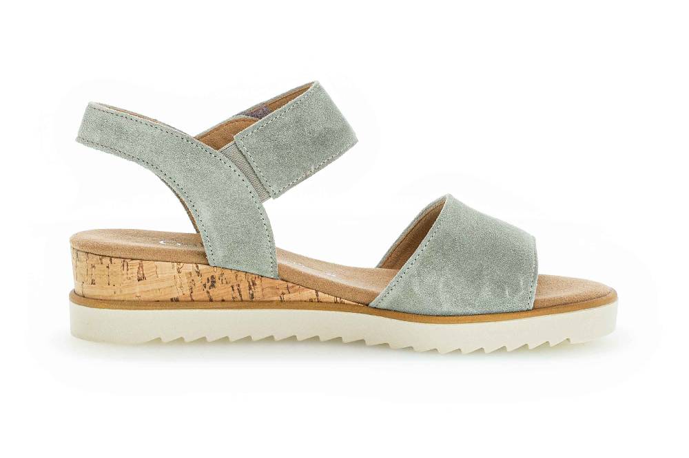 Gabor Comfort Sandaletten In Übergrößen Grau 22.750.40 Große Damenschuhe