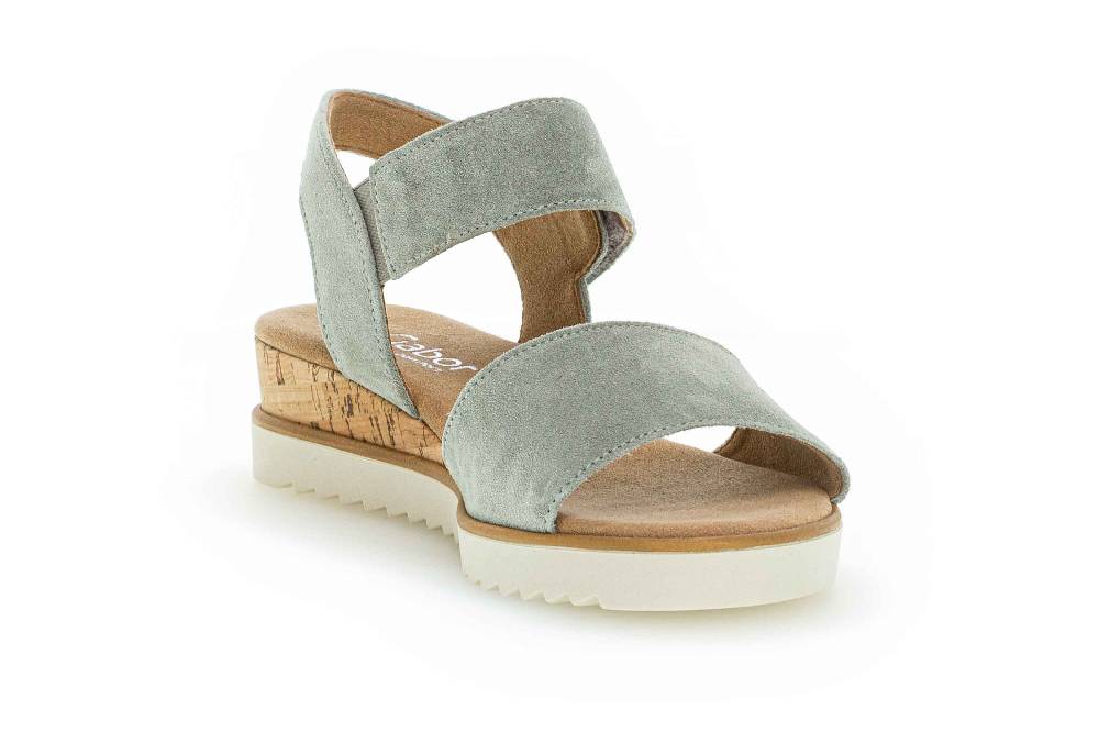 Gabor Comfort Sandaletten In Übergrößen Grau 22.750.40 Große Damenschuhe
