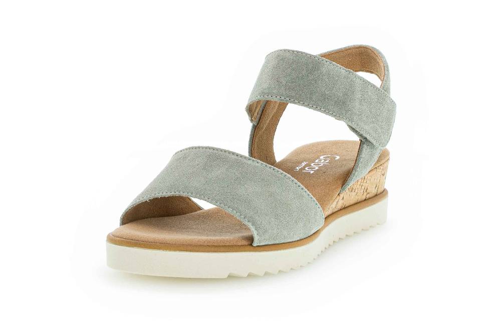Gabor Comfort Sandaletten In Übergrößen Grau 22.750.40 Große Damenschuhe