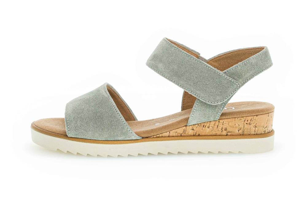 Gabor Comfort Sandaletten in Übergrößen Grau 22.750.40 große Damenschuhe