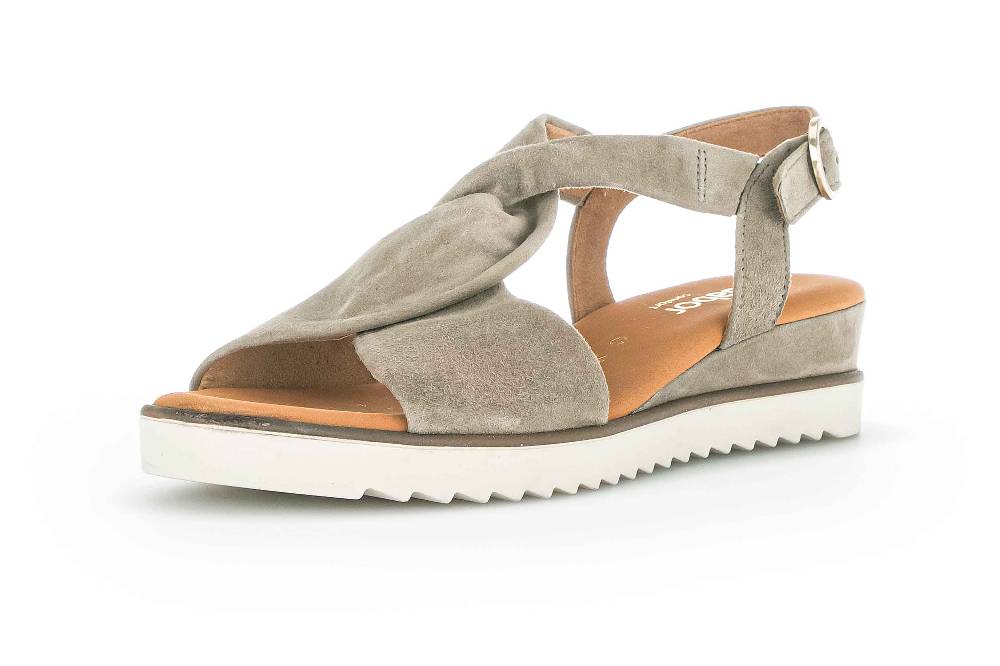 Gabor Comfort Sandaletten In Übergrößen Grün 22.751.11 Große Damenschuhe