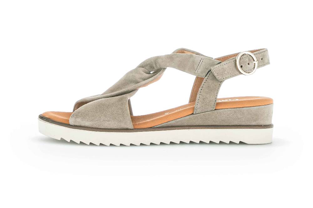 Gabor Comfort Sandaletten in Übergrößen Grün 22.751.11 große Damenschuhe