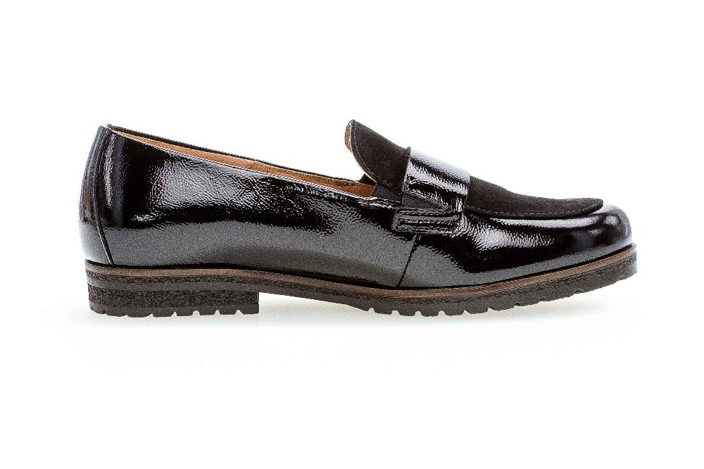 Gabor Comfort Slipper In Übergrößen Schwarz 32.042.37 Große Damenschuhe