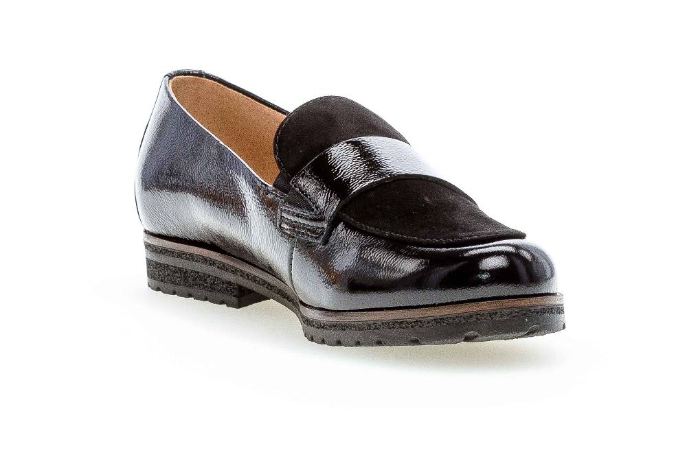 Gabor Comfort Slipper In Übergrößen Schwarz 32.042.37 Große Damenschuhe