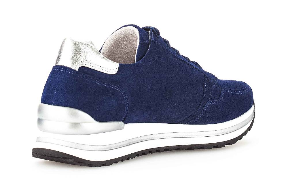 Gabor Comfort Sneaker In Übergrößen Blau 26.528.36 Große Damenschuhe