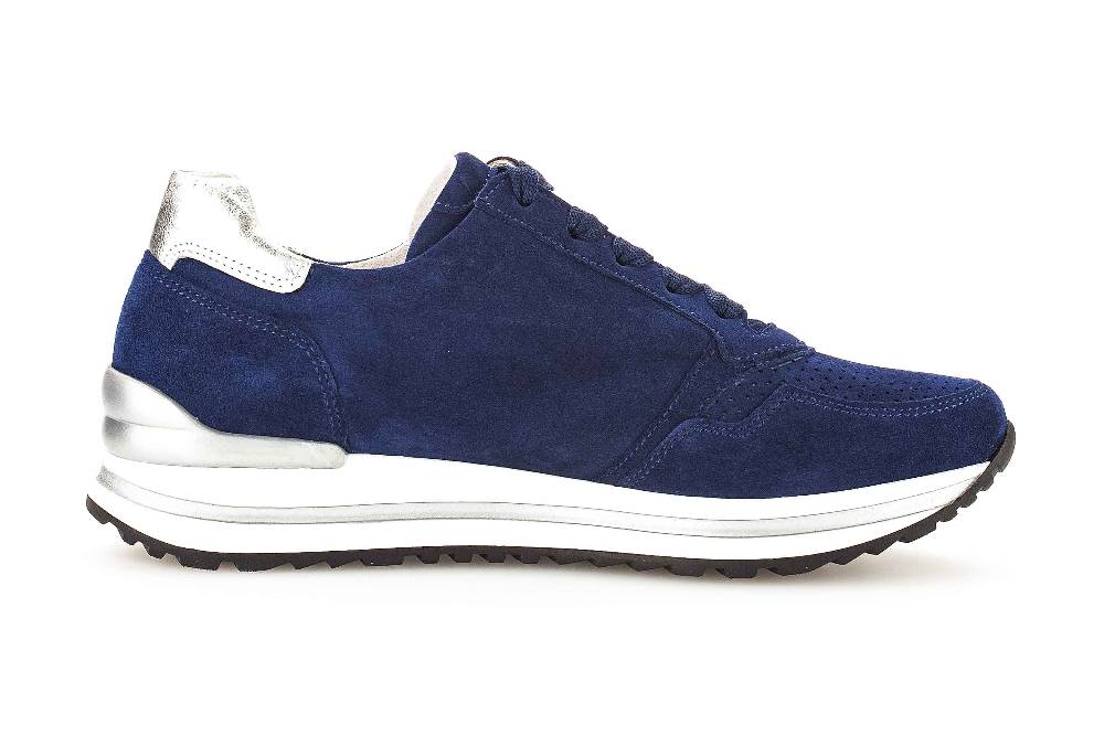Gabor Comfort Sneaker In Übergrößen Blau 26.528.36 Große Damenschuhe