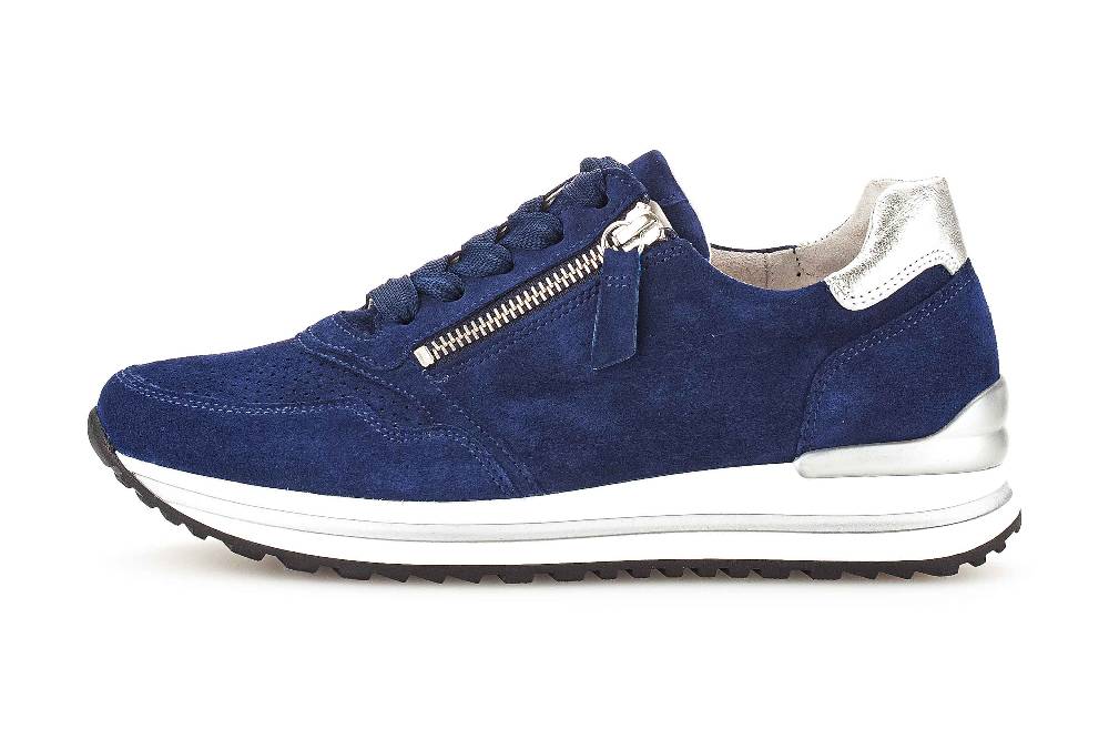 Gabor Comfort Sneaker in Übergrößen Blau 26.528.36 große Damenschuhe