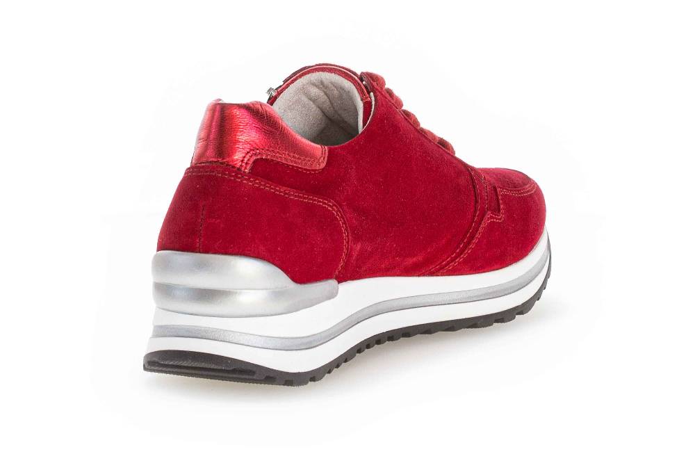 Gabor Comfort Sneaker In Übergrößen Rot 06.528.68 Große Damenschuhe