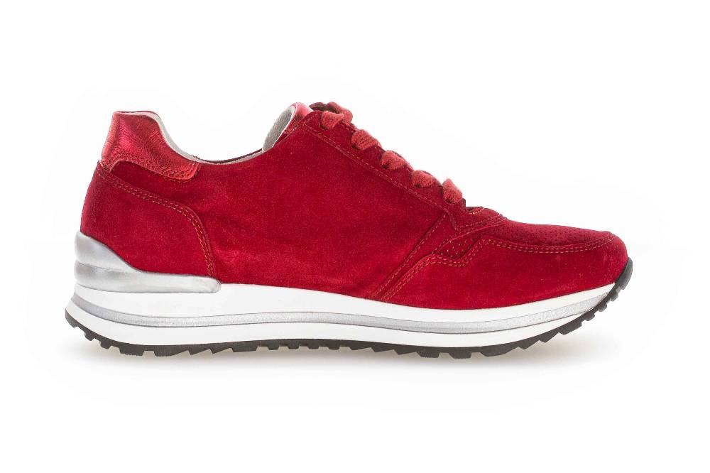 Gabor Comfort Sneaker In Übergrößen Rot 06.528.68 Große Damenschuhe