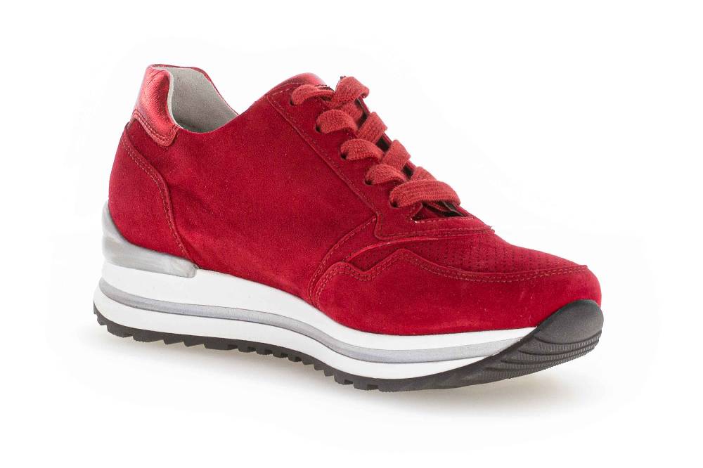 Gabor Comfort Sneaker In Übergrößen Rot 06.528.68 Große Damenschuhe