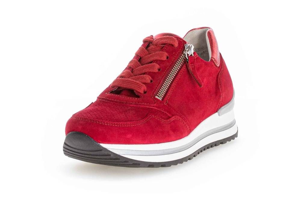 Gabor Comfort Sneaker In Übergrößen Rot 06.528.68 Große Damenschuhe