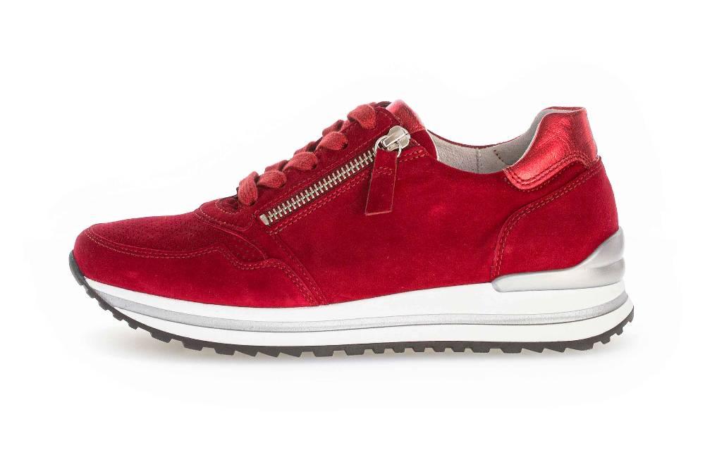Gabor Comfort Sneaker in Übergrößen Rot 06.528.68 große Damenschuhe