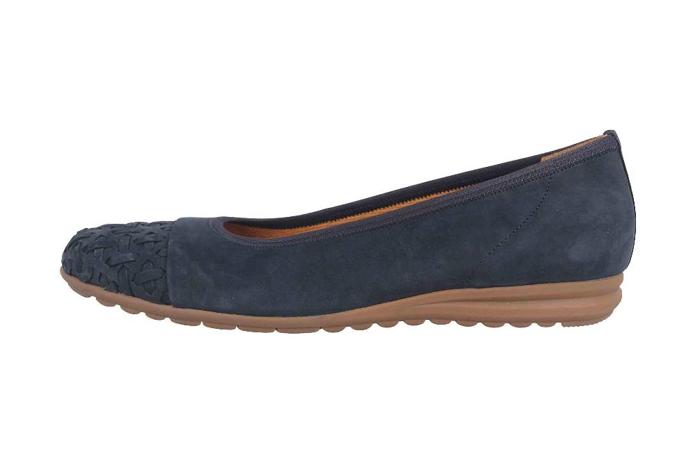 Gabor Comfort Sport Ballerinas in Übergrößen Blau 62.623.36 große Damenschuhe
