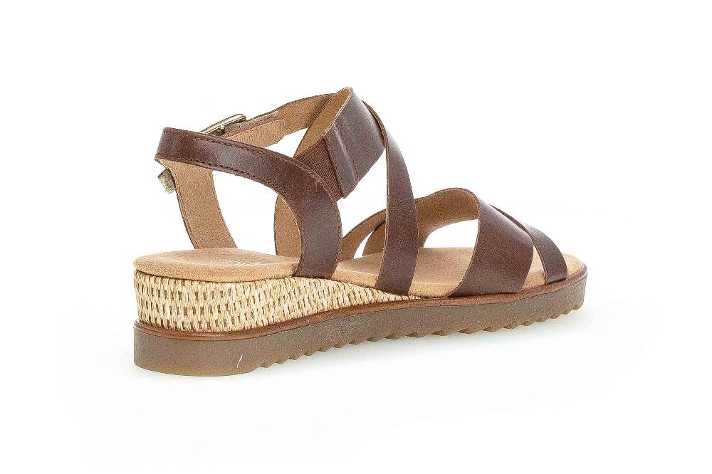 Gabor Comfort Sport Sandaletten In Übergrößen Braun 62.753.52 Große Damenschuhe