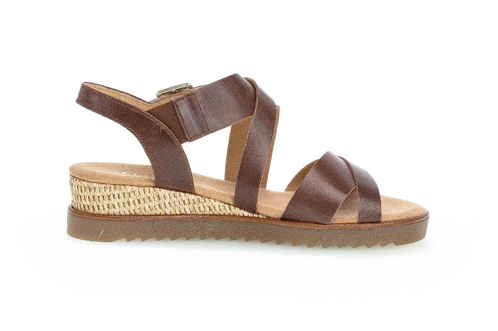 Gabor Comfort Sport Sandaletten In Übergrößen Braun 62.753.52 Große Damenschuhe