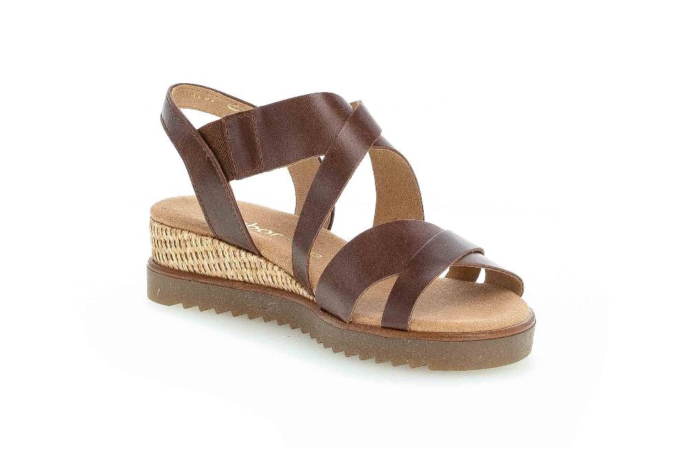 Gabor Comfort Sport Sandaletten In Übergrößen Braun 62.753.52 Große Damenschuhe